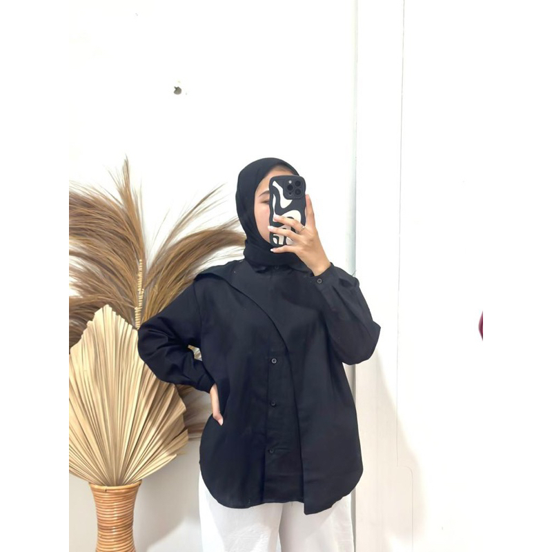 KAYSON - DFS OOTD WANITA SUSI / HAWA LINEN SHIRT / Atasan Wanita Lengan Panjang / Outfit Wanita Styl