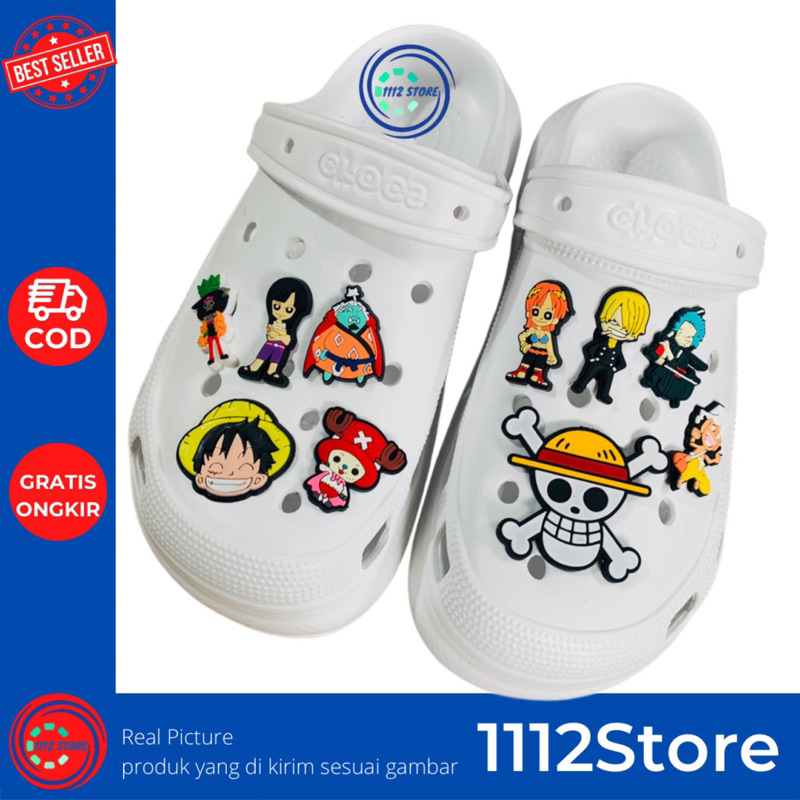 1112store jibbitz hiasan sendal sepatu dan tas one piece