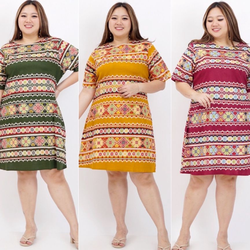 NPGB7626 5.5 COD 038 BAJU DRESS BATIK BIG SIZE WANITA JUMBO OVERSIZE ELEGAN MODIS TRENDY CANTIK DRES