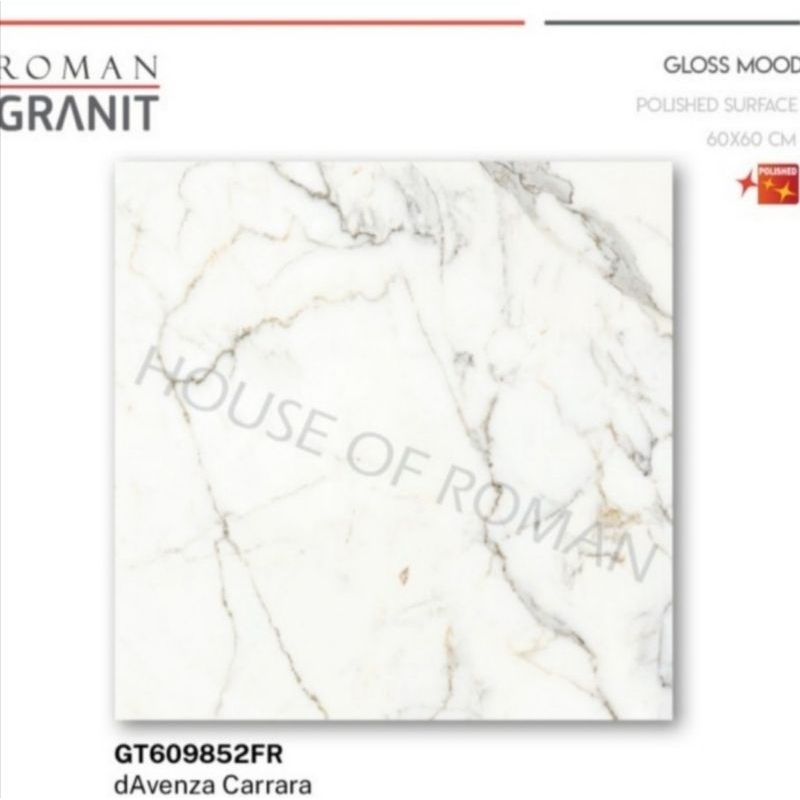 Roman Granit GT609852FR dAvenza Carrara 60x60 kw1