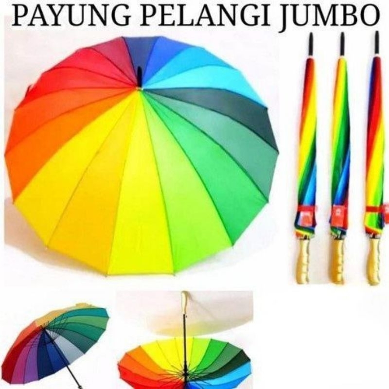 PAYUNG JUMBO PELANGI 16JARI/PAYUNG RAINBOW