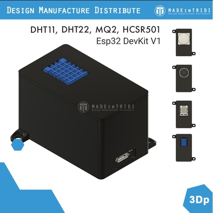 esp32 devkit v1 case sensor module dht11 dht22 mq2 hcsr501