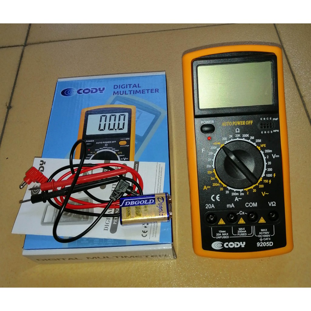 Original Digital Multimeter AVO Multitester Cody 9205D Multitester cody digital 9205D Auto Power Off