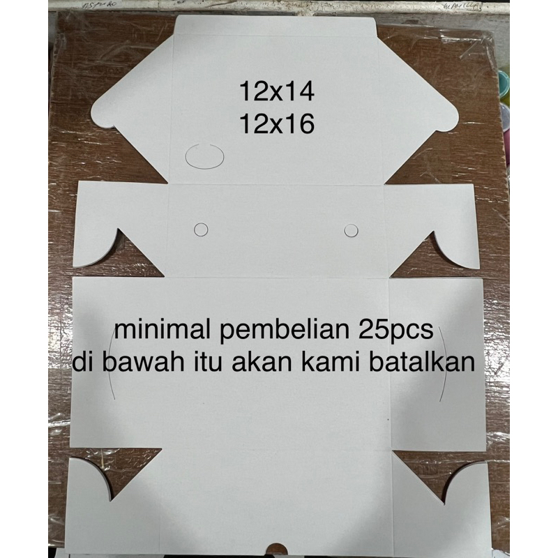 

Dus 12x14,12x16 putih polos