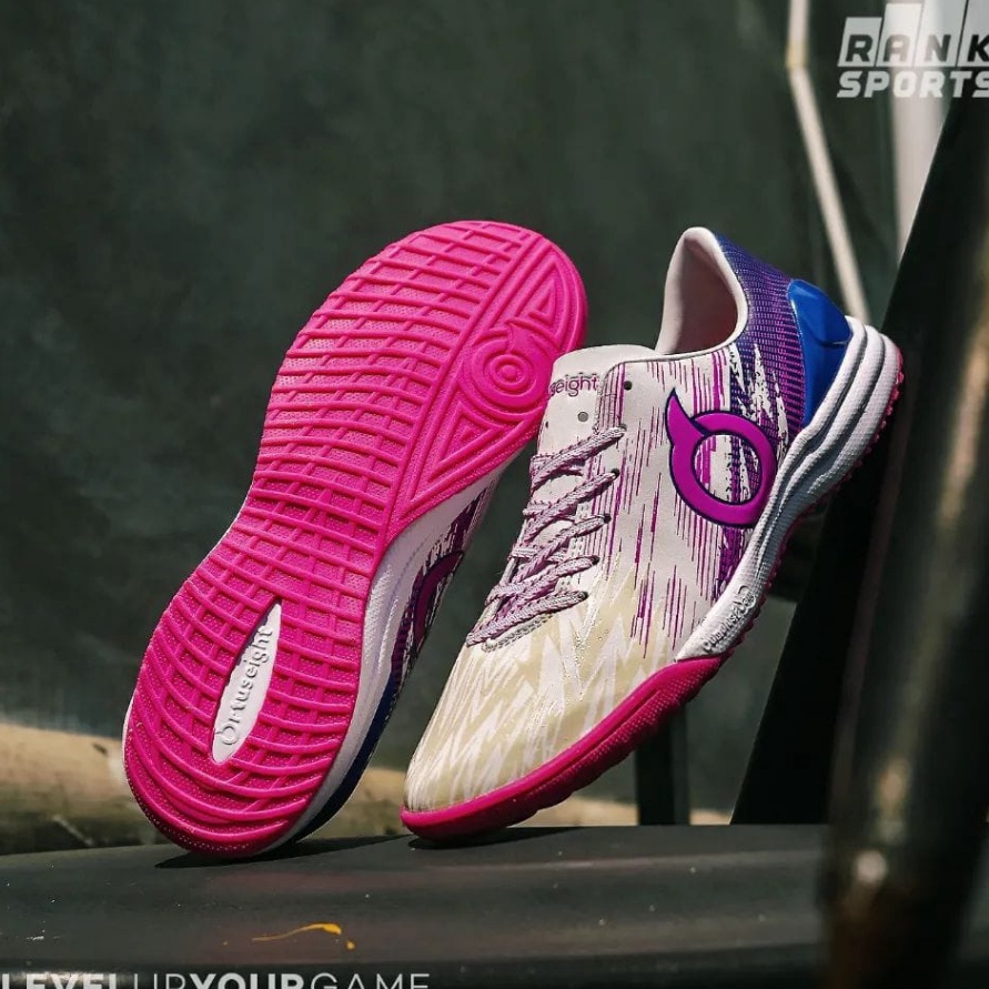 ✵Grosir..✵ Sepatu Futsal Ortuseight Catalyst Unity White Purple Gold Pink l COD Sepatu Bola Ortus Un