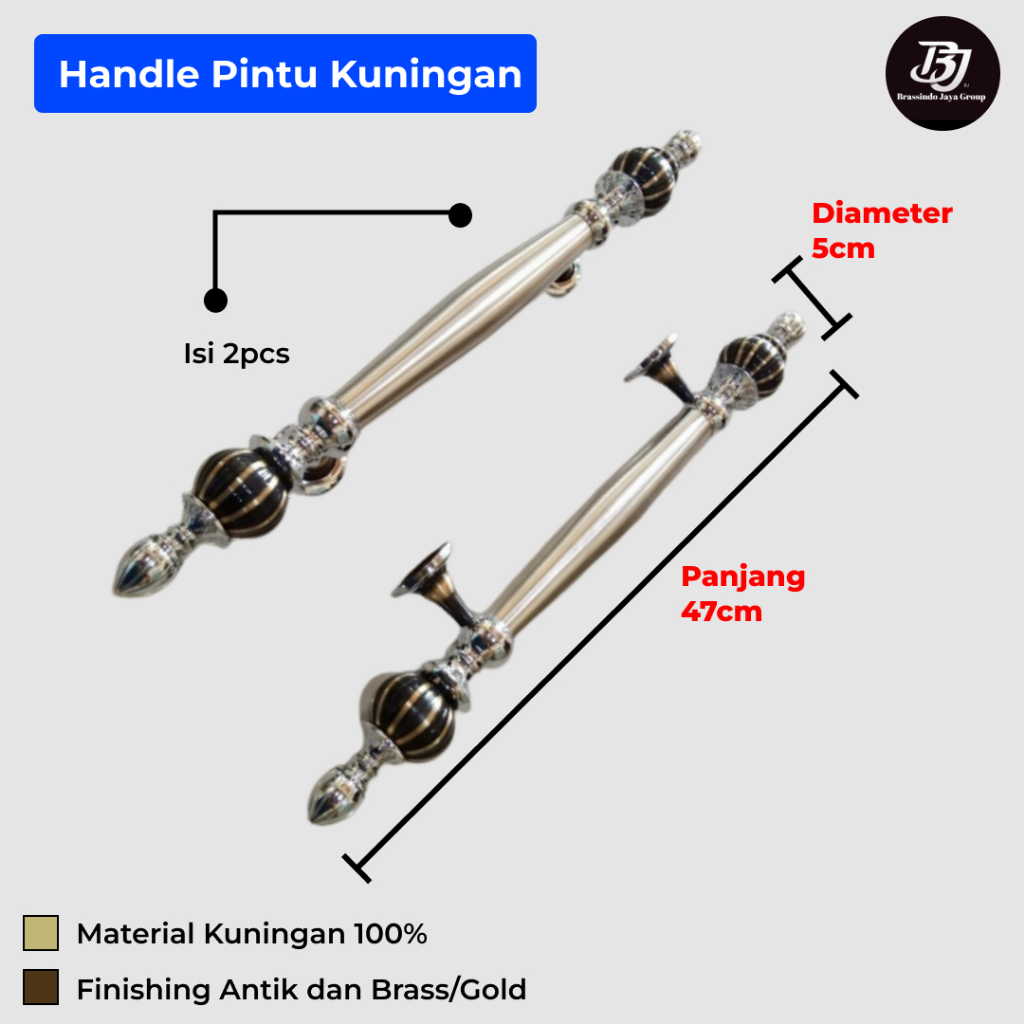 Handle Pintu Rumah Minimalis Blewah / Pegangan Pintu Stainless Mewah