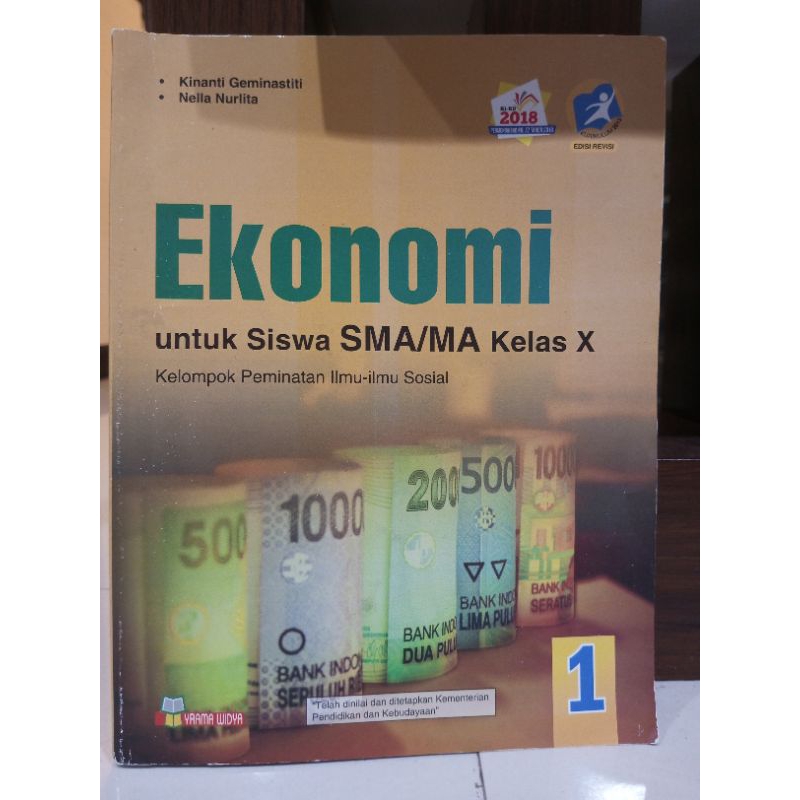 Buku Ekonomi SMA kelas X 10 Kelompok Peminatan Ilmu-ilmu Sosial