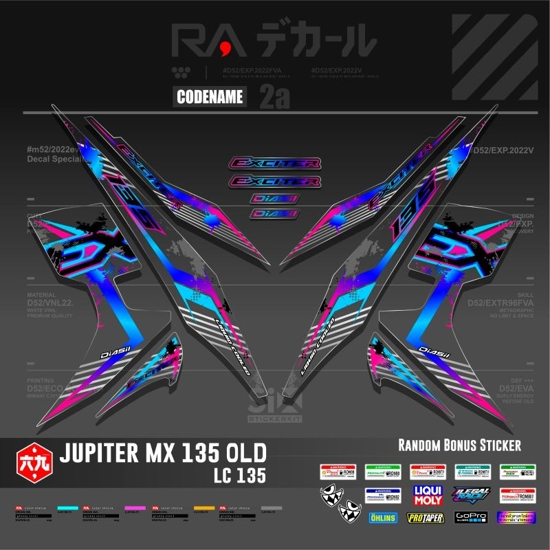 STRIPING JUPITER MX 135 OLD TRANSPARAN/STIKER MOTOR JUPITER MX 135 OLD TRANSPARAN