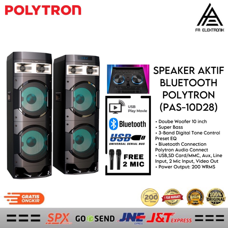 POLYTRON Speaker Aktif Bluetooth PAS-10D28