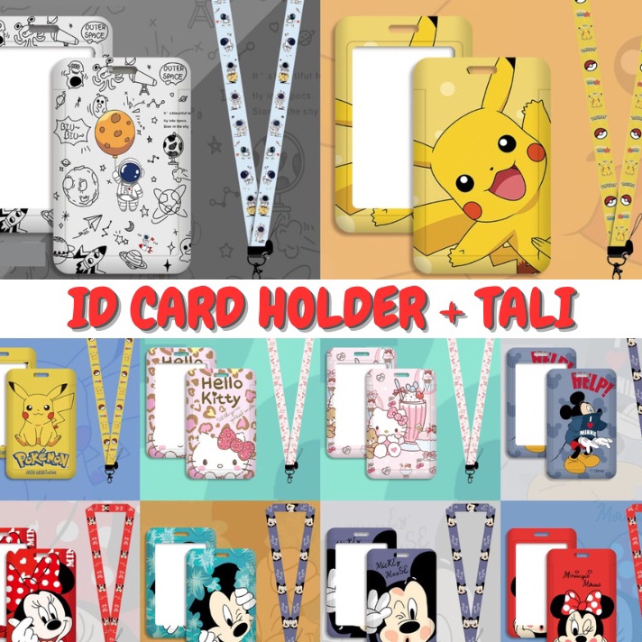 

Stock Banyak ID Card Name Tag Card Holder Lanyard Tali Tempat Gantungan Kartu ST0024