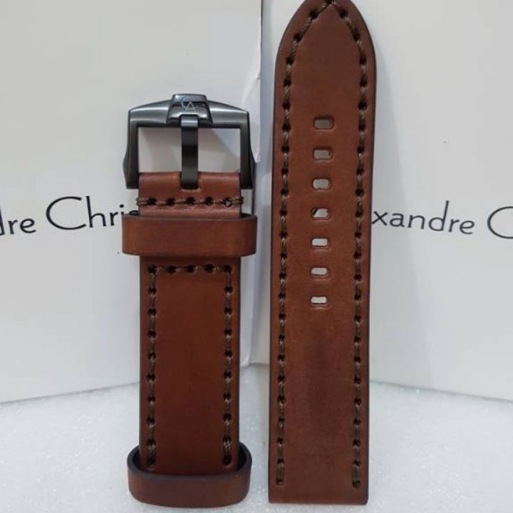 Terlaku. Tali Jam Tangan Alexandre Christie Strap AC 22mm 24mm Original Kulit Asli AC9205 AC6410 AC6