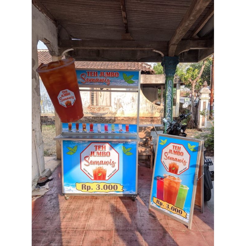 Booth Gerobak portable es teh