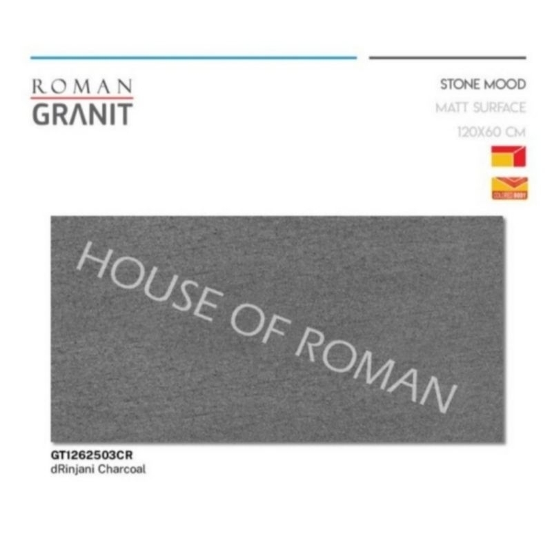 Roman Granit GT1262503CR dRinjani Charcoal 60x120 kw1
