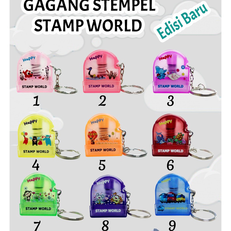 

Ready Stock Gagang stempel stamp world gantungan kunci