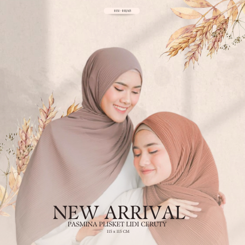 Jilbab Pashmina Full Plisket Ceruty BabyDoll Hijab Pashmina Plisket Lidi Kerudung Plisket Premium