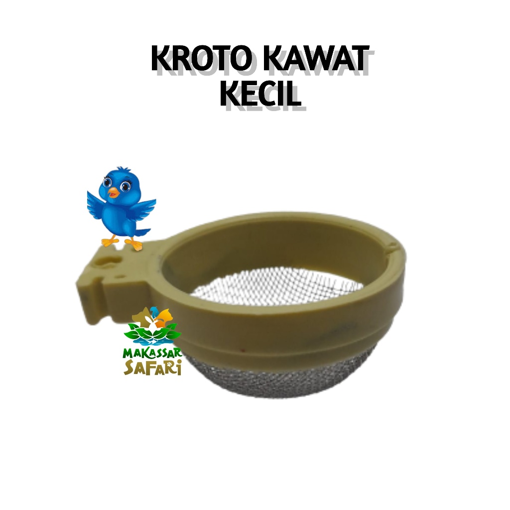 Cepuk Kroto Stainless Kecil Wadah Kroto Ulat Pakan Burung Pleci Ciblek