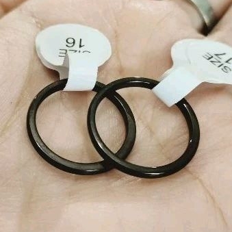 Cincin Couple Titanium Cincin Cewek Cincin Cowok Elegan Hitam