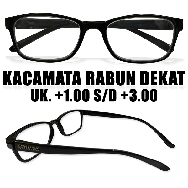 Kacamata Baca Lensa Plus 1.00 sd Plus 3.00 Pria Wanita Kacamata Rabun Dekat Untuk Baca Super Fokus F