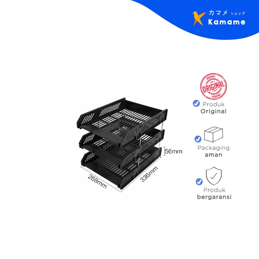 

Deli File Tray - Black 9208 - Kamame