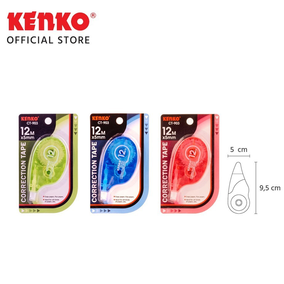 

KENKO CORRECTION TAPE / PITA KOREKSI / KOREKSI PENA CT-903 (12 M x 5 Mm)