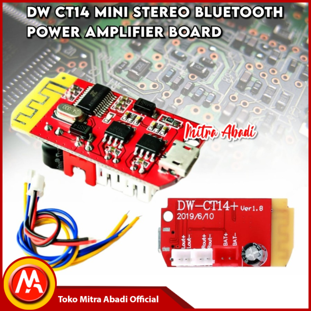 DW - CT14 Mini Stereo Bluetooth Power Amplifier Board