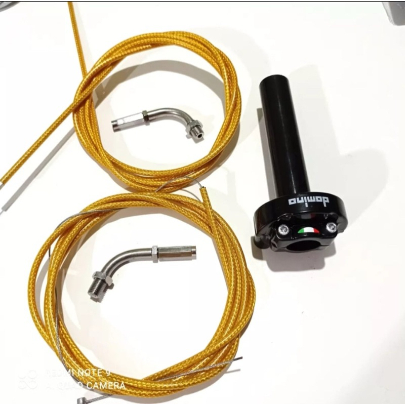 SLONGSONG GAS SPONTAN+2 KABEL GAS+2 STELAN L GAS CHROME UNIVERSAL SEMUA JENIS MOTOR BISA PAKAI