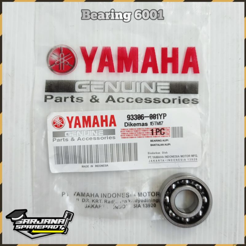 Bearing Bering Laher Lahar Klaher Noken As 6001 Motor Mio M3 Soul GT 125 Vixion Jupiter MX Nmax