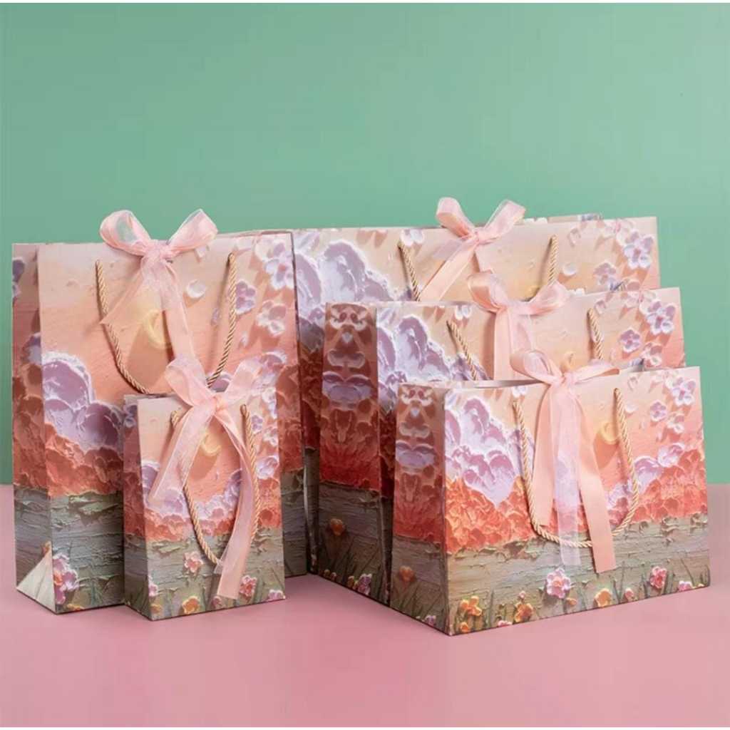 

PAPERBAG SENJA WITH RIBBON / GOODIE BAG / SOUVENIR BAG / PARTY BAG / PB64