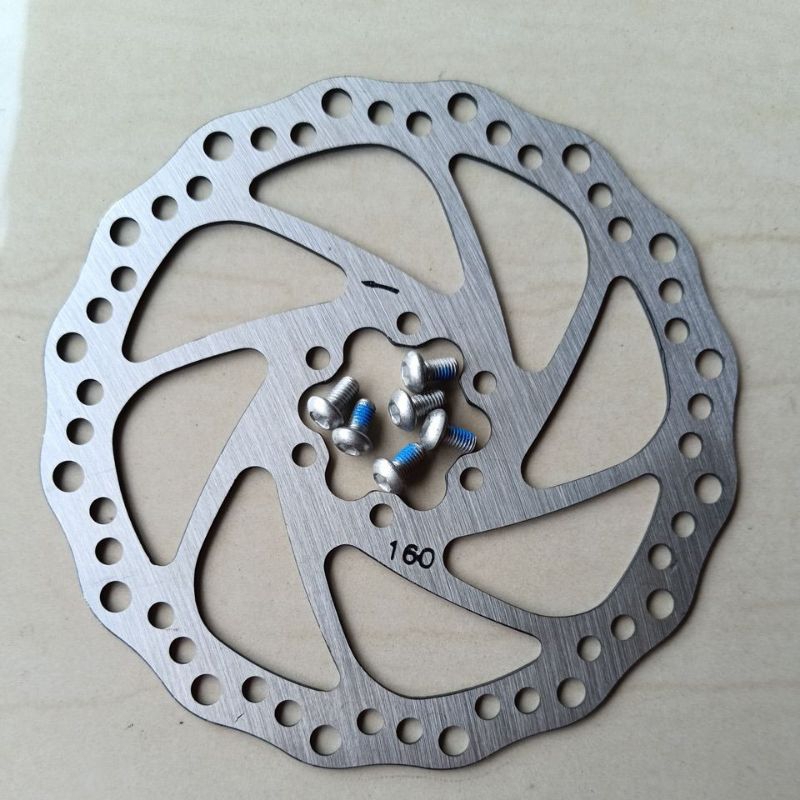 rotor discbrake piring piringan rem cakram 160 6 bolt sepeda lipat minion federal mtb