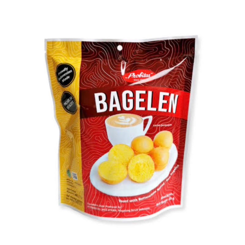 BAGELEN ORIGINAL 60gr/ ROTI KERING BAGELAN PROBITAS ORIGINAL