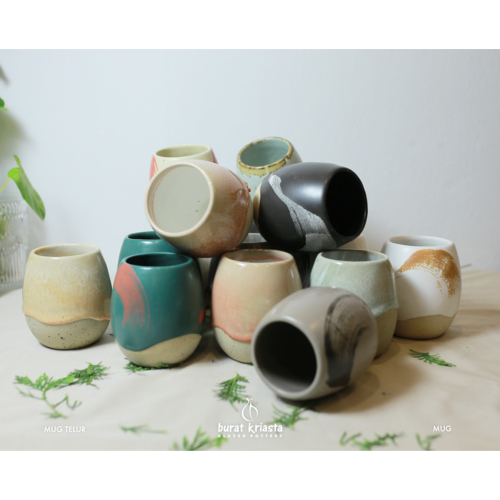 TELUR mug - keramik handmade - pottery - burat kriasta