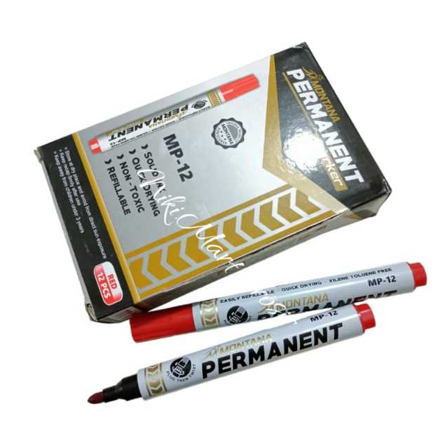 

(Merah) Spidol Permanen MP-12 / Spidol Permanent / Spidol Permanen Murah
