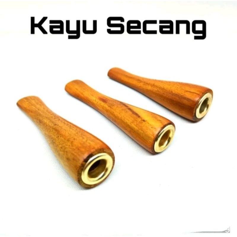 once pipa bulat pipa rokok kayu secang bukan gading panjang 7 cm