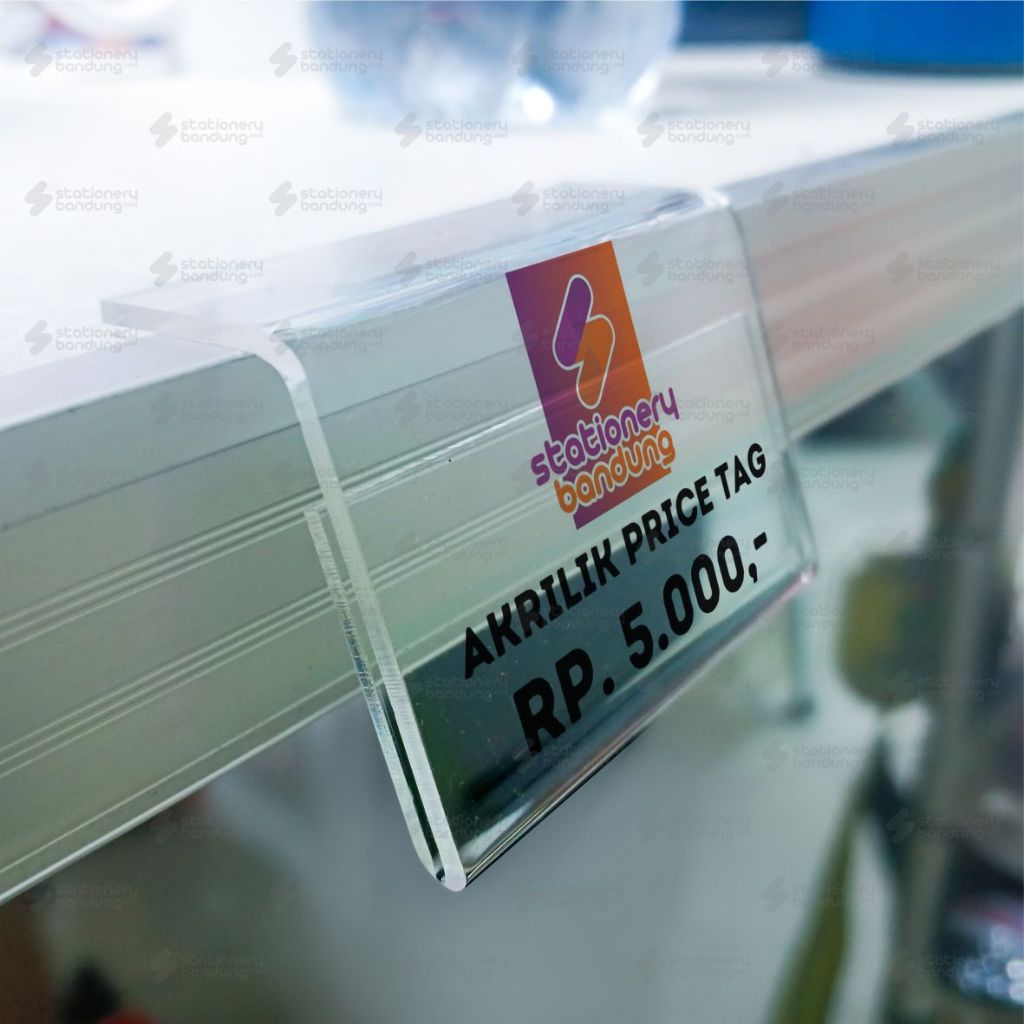 

Label Tag card disaplay harga akrilik acrylic produk price tag slip minimarket