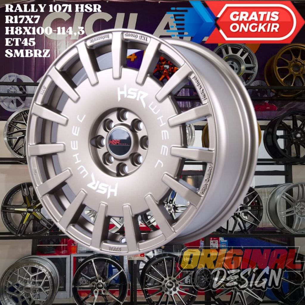 Velg Mobil Ring 17 HSR Model Rally R17 Untuk Mobilio Freed Datsun Vios