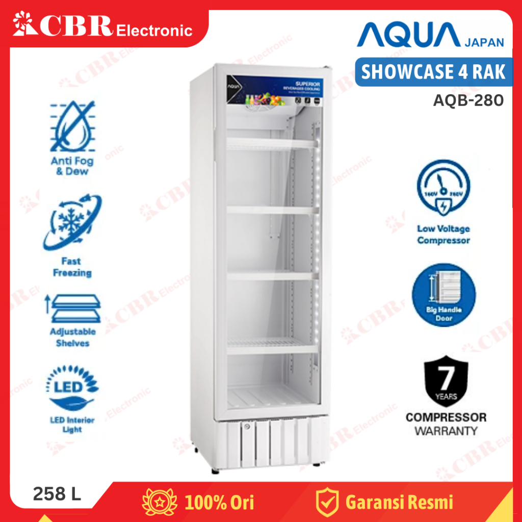 Showcase Display Cooler AQUA 4 Rak AQB-280