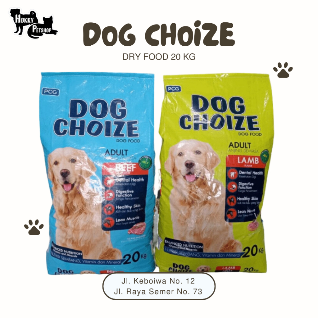 Dog Choize 20 kg / Makanan Anjing Dog Choize 20 kg / Makanan Anjing Sack Murah / Makanan Anjing Mura
