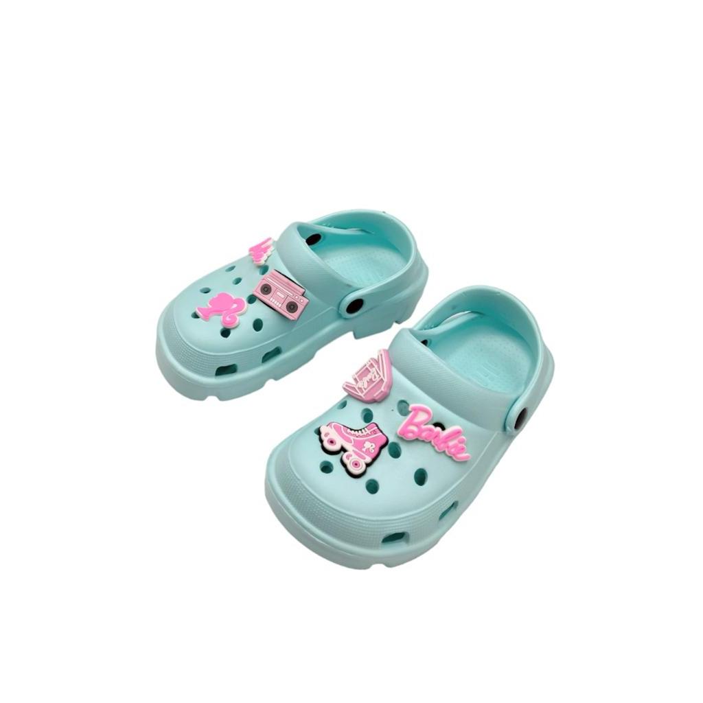 Sandal Baim Barbie Anak terbaru Sendal kodok crocks trendy Selop bakpau jibbitz Sandal perempuan nyaman ringan anti slip 805G