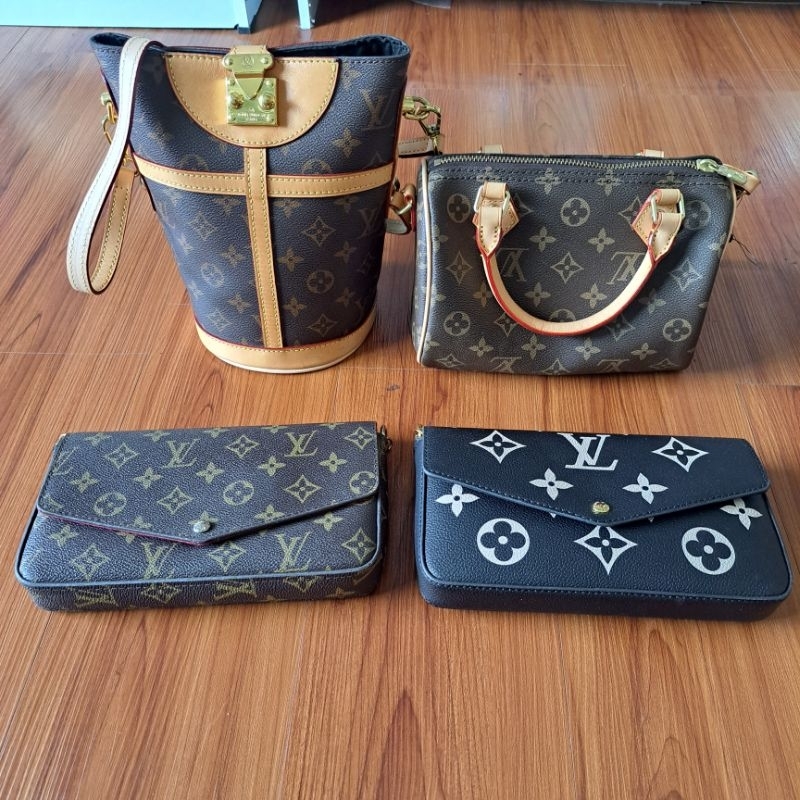 preloved tas wanita lv louis vuitton speddy selempang amplop tabung