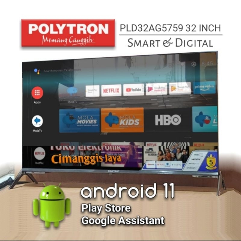 android smart tv led Polytron 32 inch digital PLD32AG5759 PLD32CV1869 PLD32MV1859