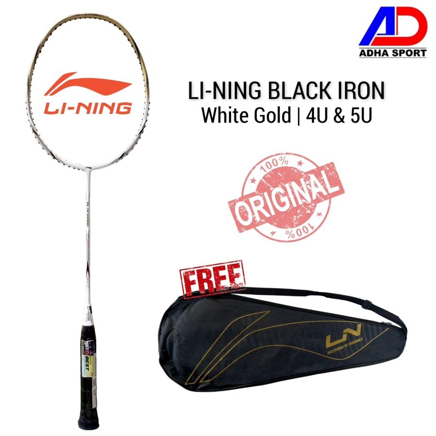 Raket Badminton Lining Black Iron 4U / 5U Raket Bulutangkis Original ADHASPORTSTORE