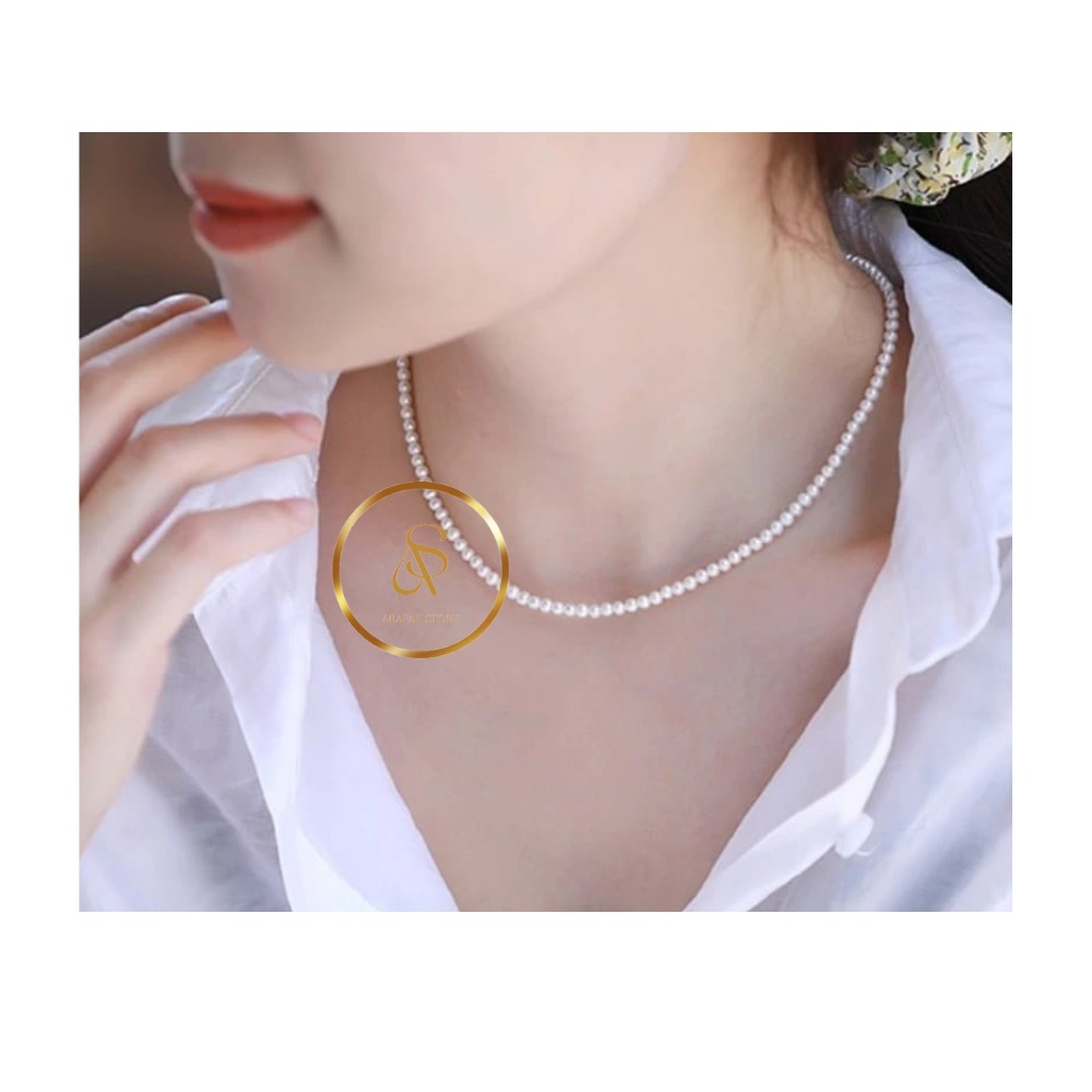 PROMO GRATIS EMAS ASLI Kalung Mutiara cowok cewek viral tiktok Premium Korea style jefry nichole, Ka