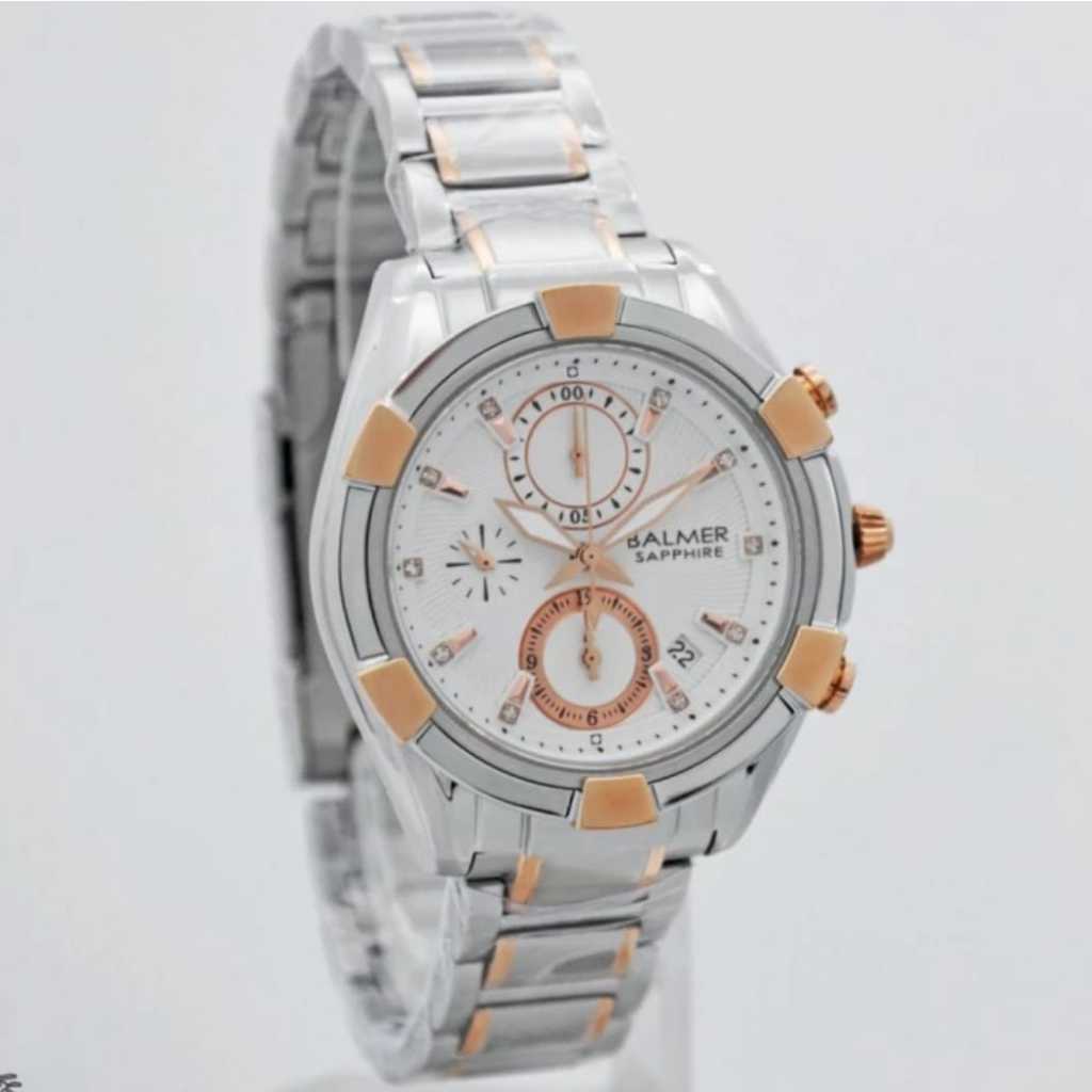 Jam tangan Wanita Balmer 8112L tali rantai analog stainless sport original