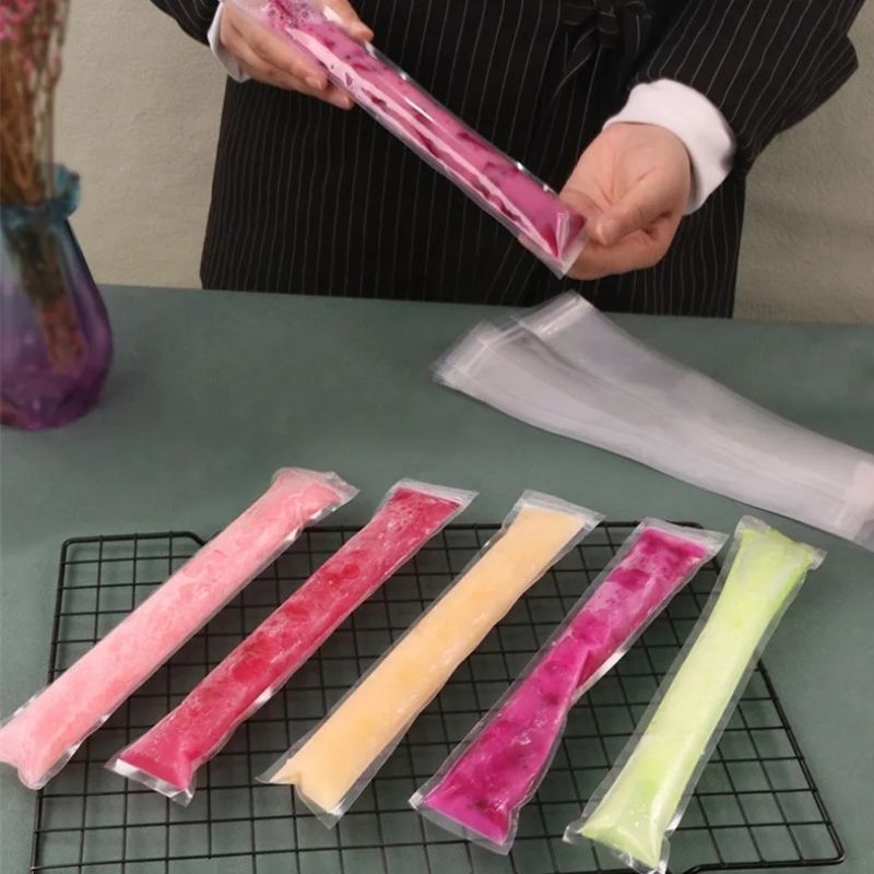 RB1 100Buah plastik jelly korea GRATIS CORONG Plastik Es Mambo Plastik klip es lilin