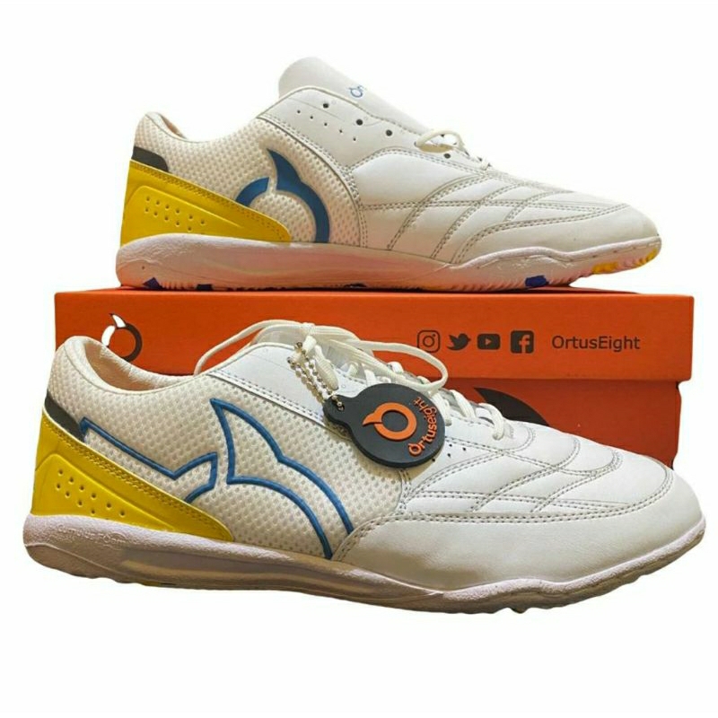 Sepatu Futsal Ortus Jogosala Vanquish Grade BINB Kw In White FREE Kaos Kaki
