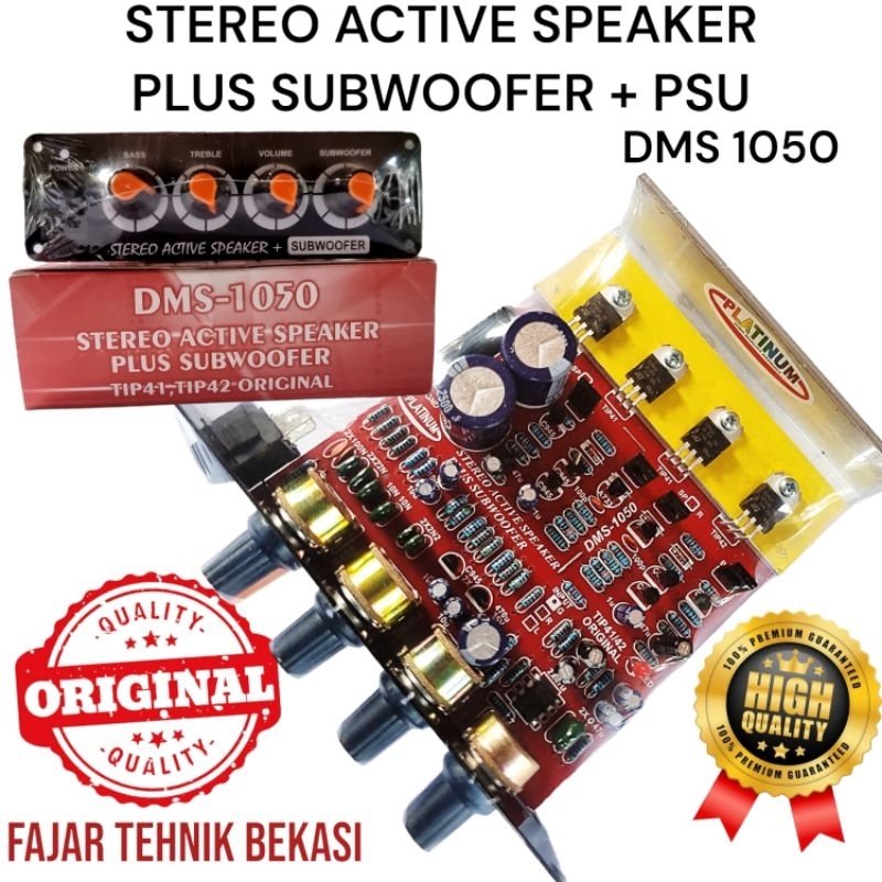 KIT STEREO AKTIF SPEAKER PLUS SUBWOOFER DMS1050 POWER AMPLIFIER TIP 41 42 DMS 1050