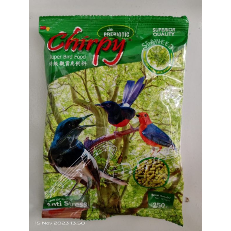 Chirpy hijau 250 gr pakan burung
