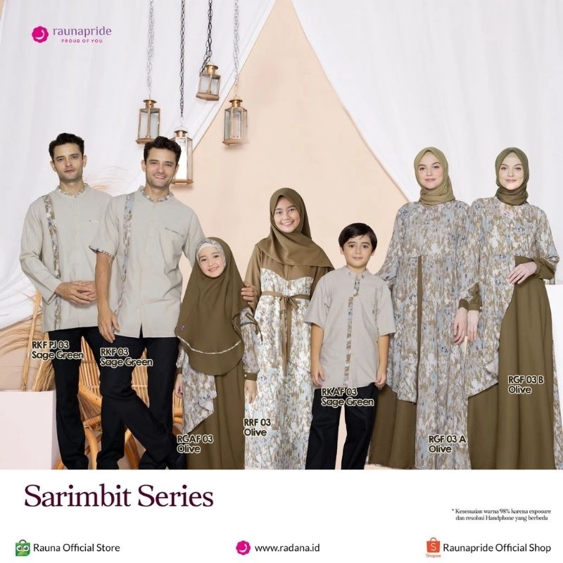 SARIMBIT RAUNA 03 OLIVE GAMIS DAN KOKO SAGE GREEN