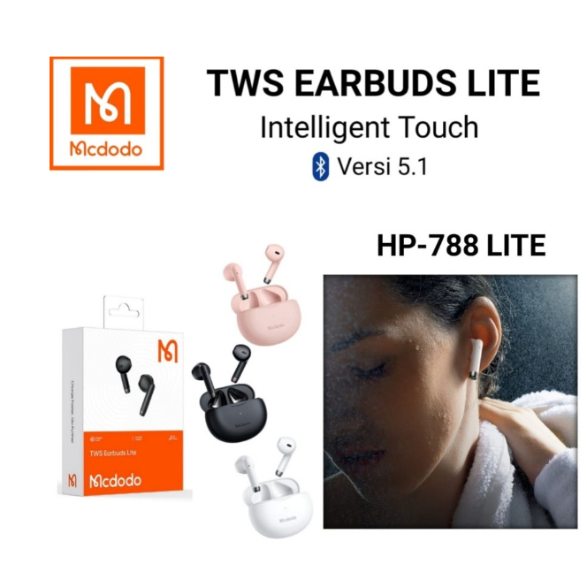 MCDODO Earphone bluetooth TWS Stereo Touch Control hp-7881