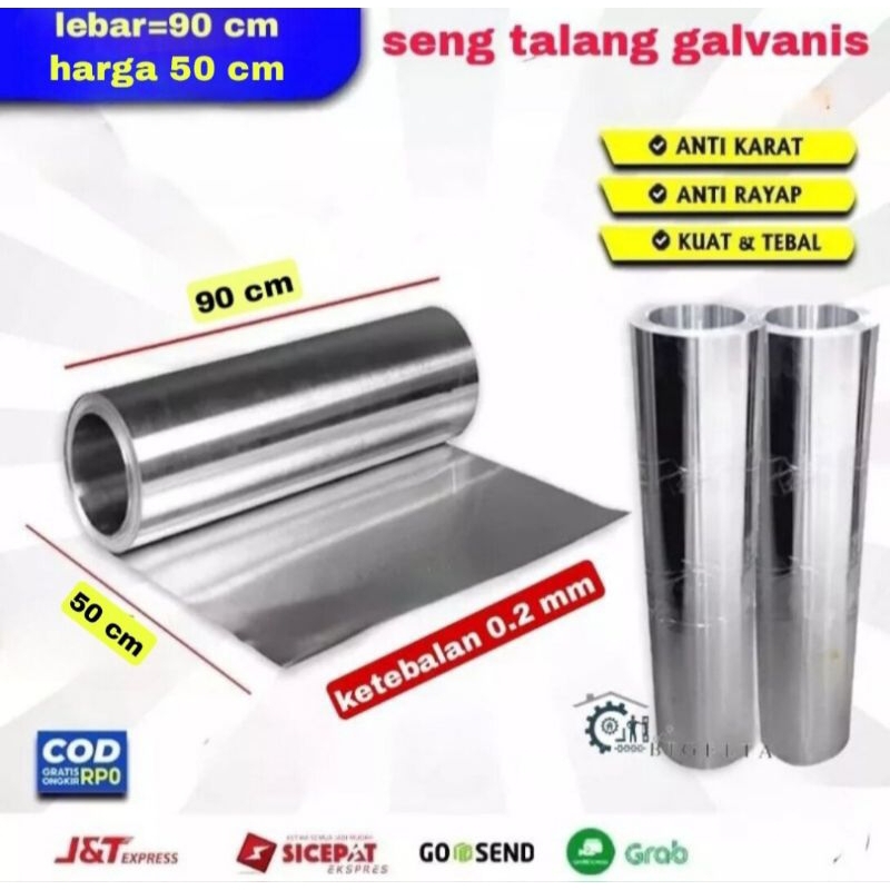 seng talang galvanis ROOL 90 x 50 cm / seng roll galvanis